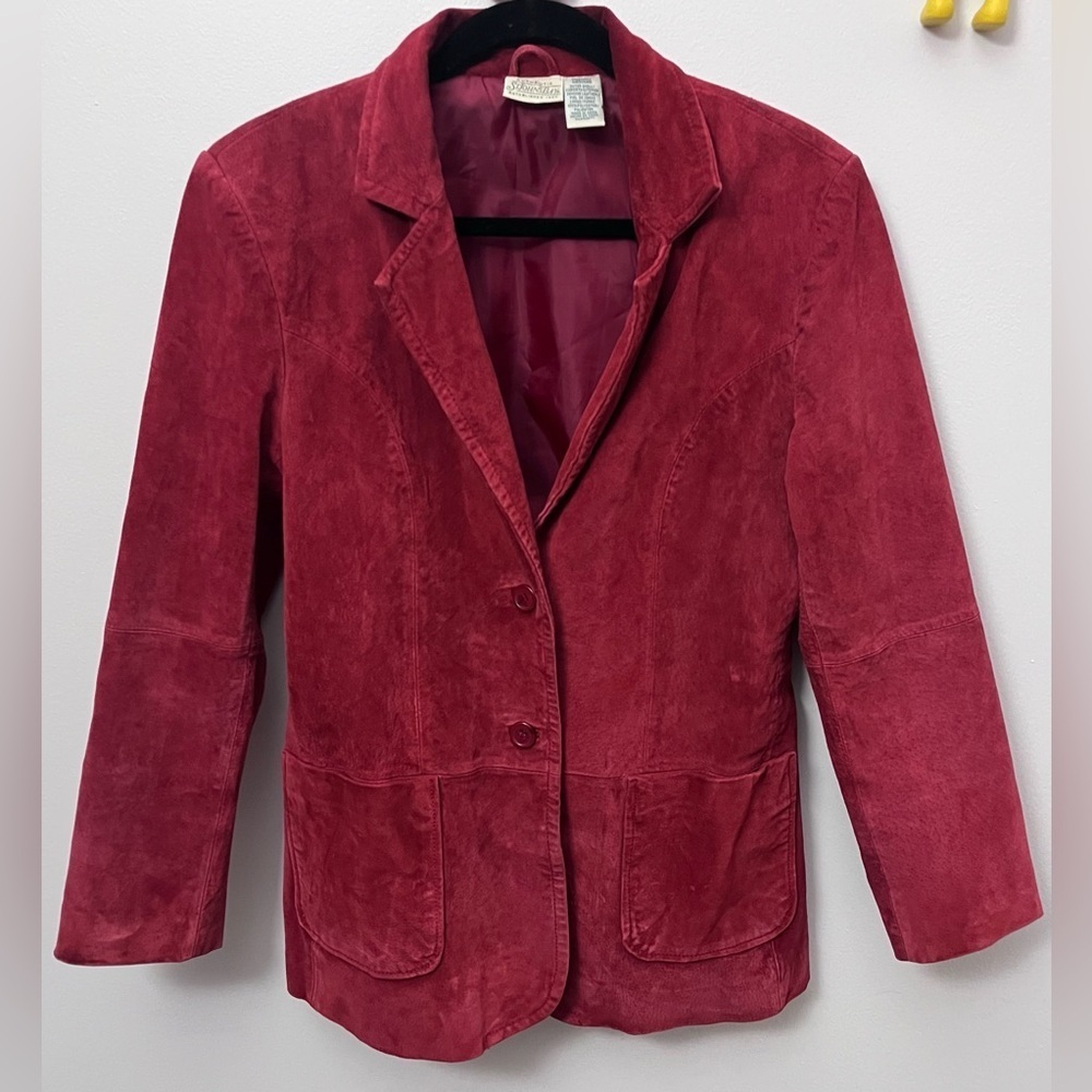 St. John's Bay Deep Red Suede Blazer